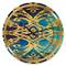 Designart Metallic Glam Indigo Form I Glam Wall Clock